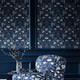 Laura Ashley Parterre Wallpaper Dark Seaspray